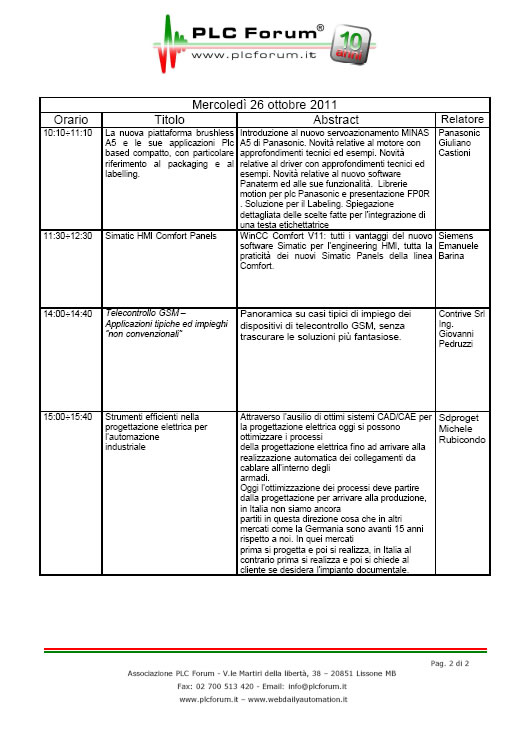 Calendario corsi 2/2